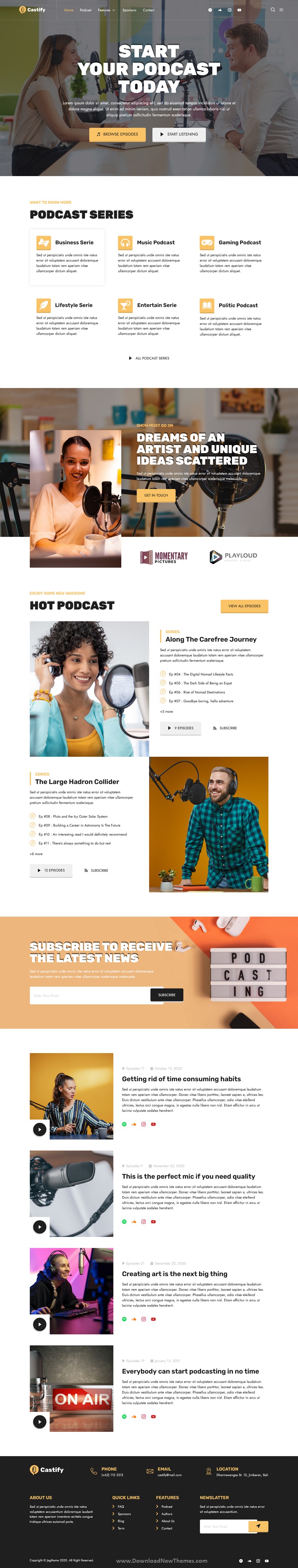 Audio Podcast Elementor Template Kit