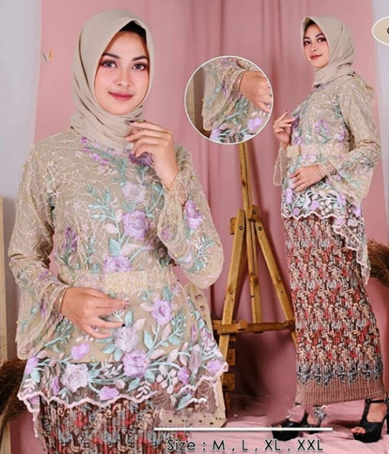 Model Gamis Brokat Pesta Terbaru 2020