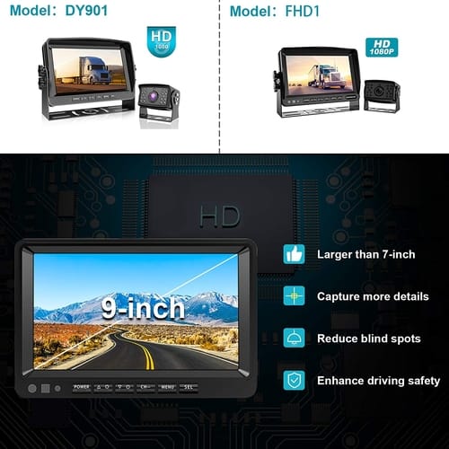 Fookoo DY901-Wired Car Backup Camera System Ki