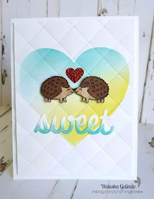 Sunny Studio Stamps: Woodsy Creatures Sweet Hedgehogs Heart Card by Waleska Galindo