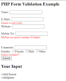 PHP Form Validation in Hindi - Form Validation in PHP in Hindi