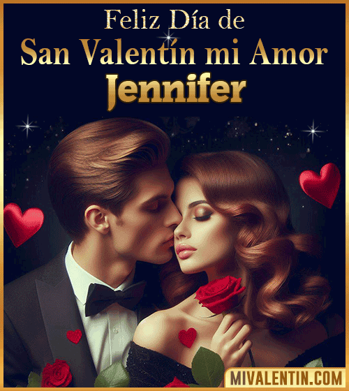Tarjetas Feliz día de San Valentin Jennifer