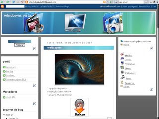 template1 Template inspirado no windowns Vista para blogger