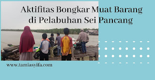 Aktifitas bongkar muat barang di pelabuhan Sei Pancang