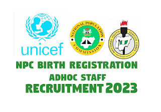 Direct Registration Link to the NPC Birth Registration Adhoc E-Recruitment Application Form for 2023