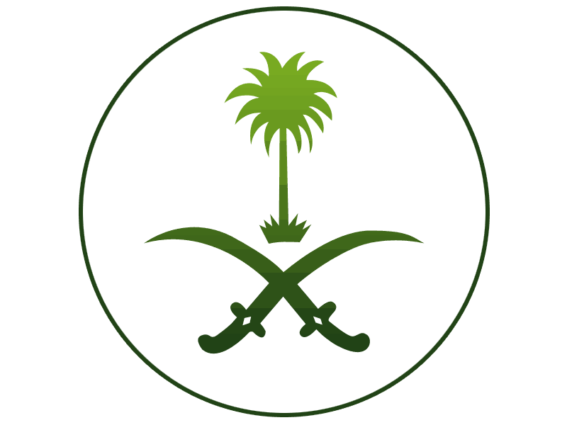 تحميل شعار السعودية png نخلة وسيفين مفرغ خلفية شفافة للتصميم logo of the saudi