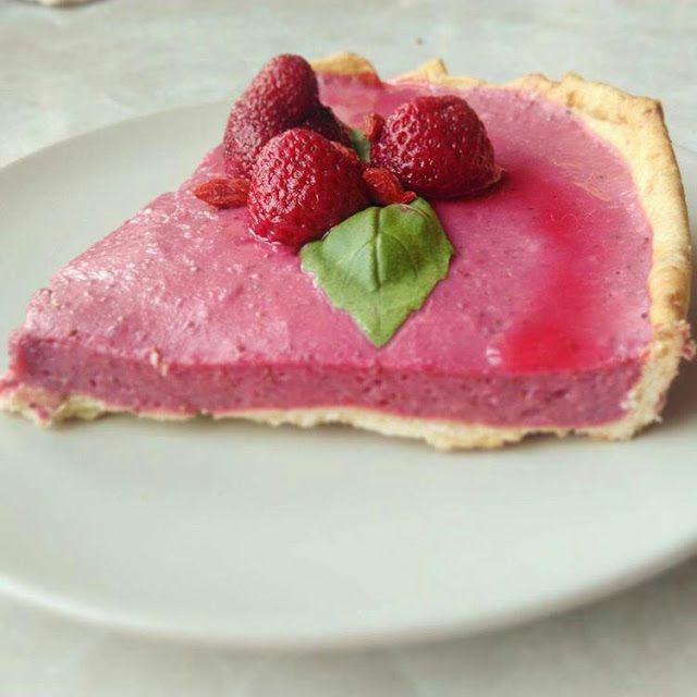 Tarte vanille-fraise (dessert végan)