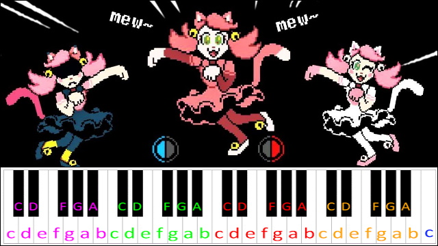 Mad Mew Mew (Undertale) Piano / Keyboard Easy Letter Notes for Beginners