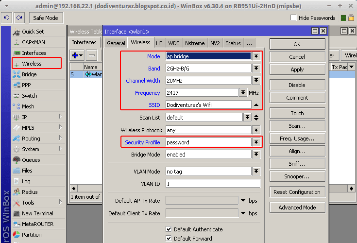 Cara Setting Wifi Access Point Di Mikrotik Venturaz Blog