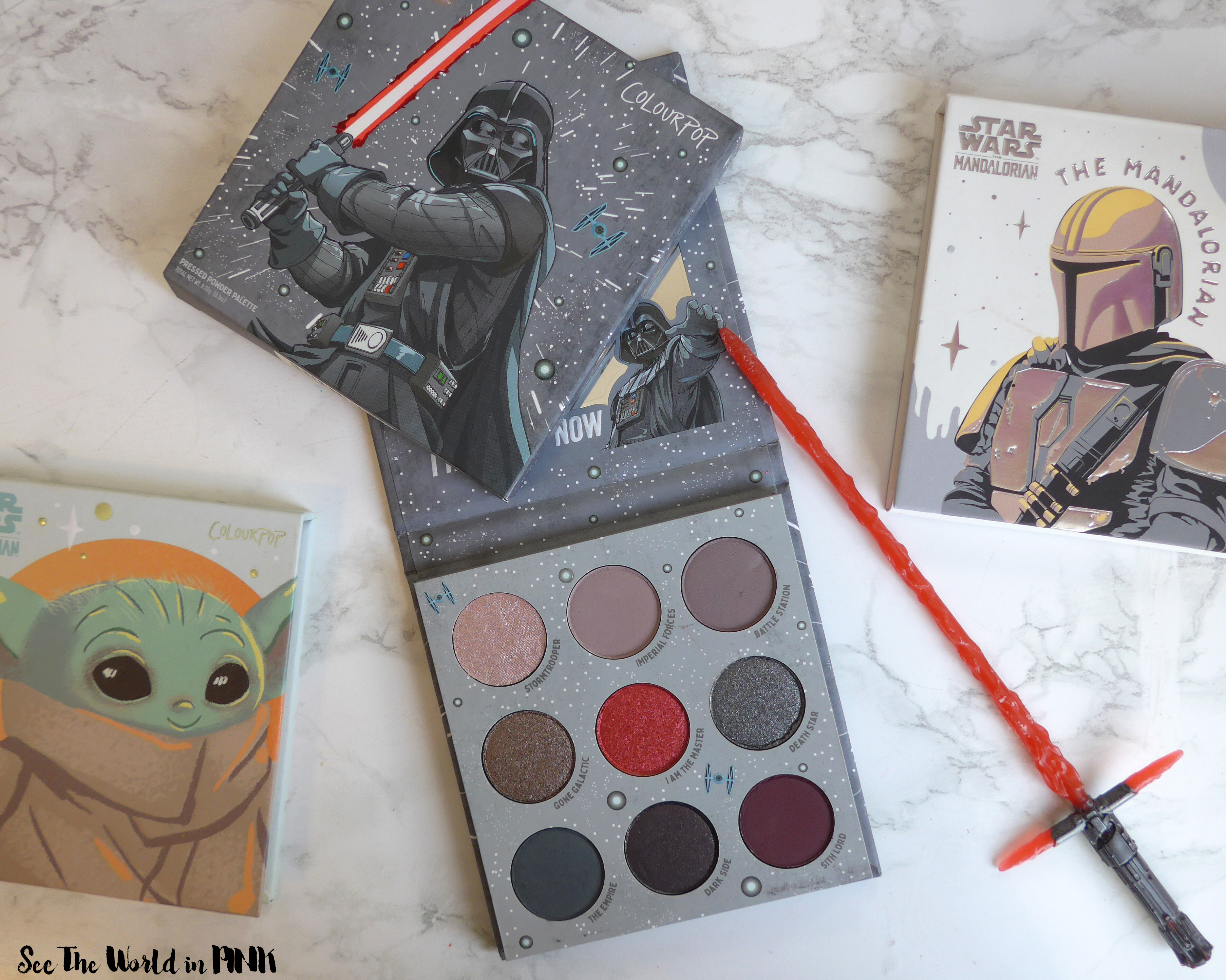 ColourPop Darth Vader Pressed Powder Shadow - Swatches, Looks and Thoughts