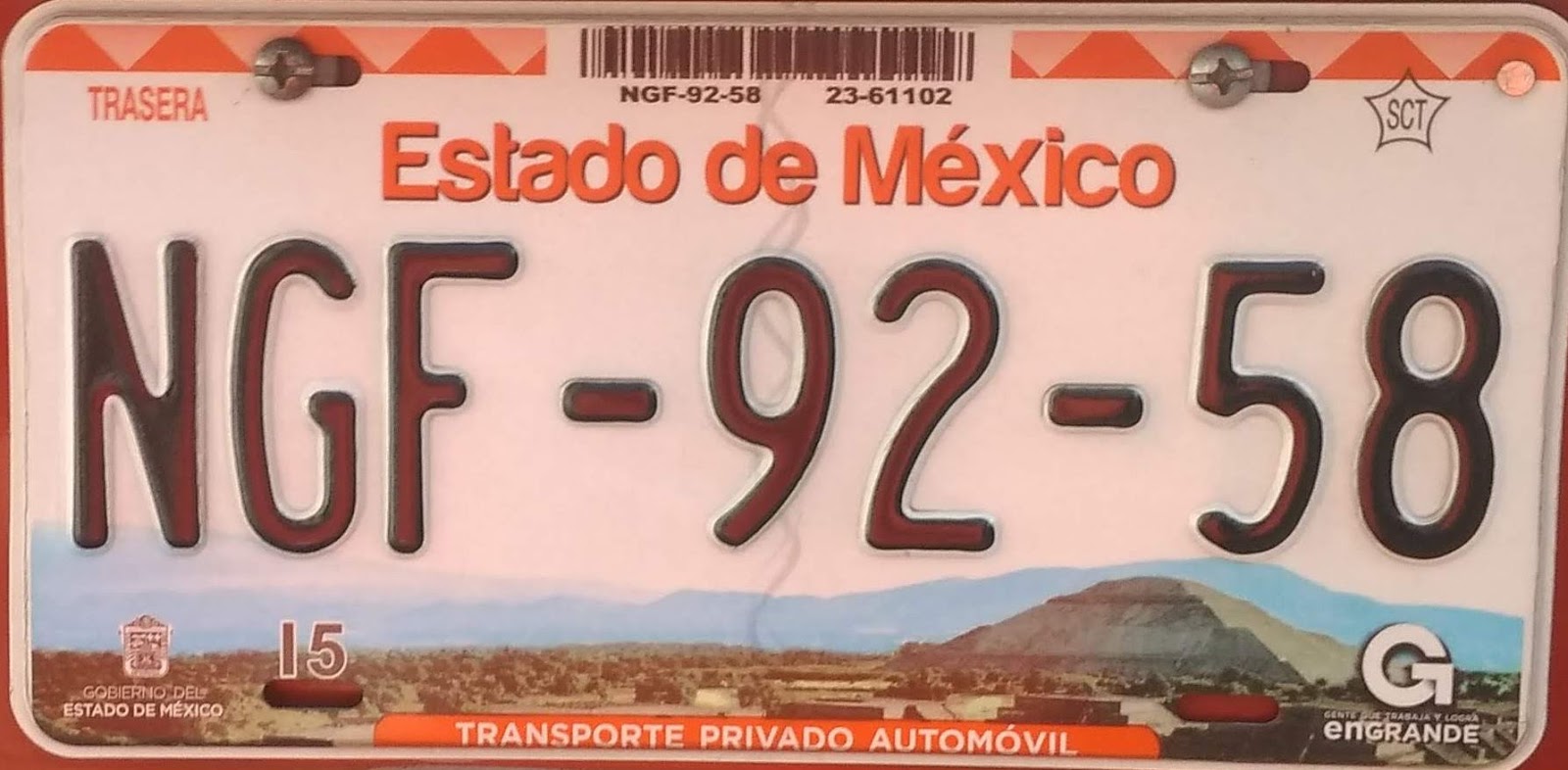 Placas de Autos de México y otras COS999AS 2020