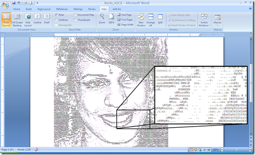 The final ASCII image