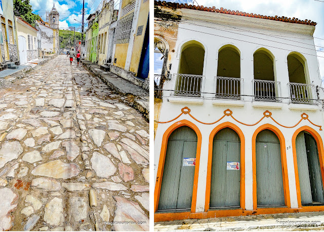 Calçamento de pedras numa rua de Laranjeiras, Sergipe