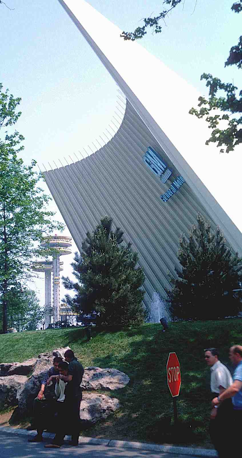 the General Motors pavilion at the 1964 New York World's Fair, a color photograph