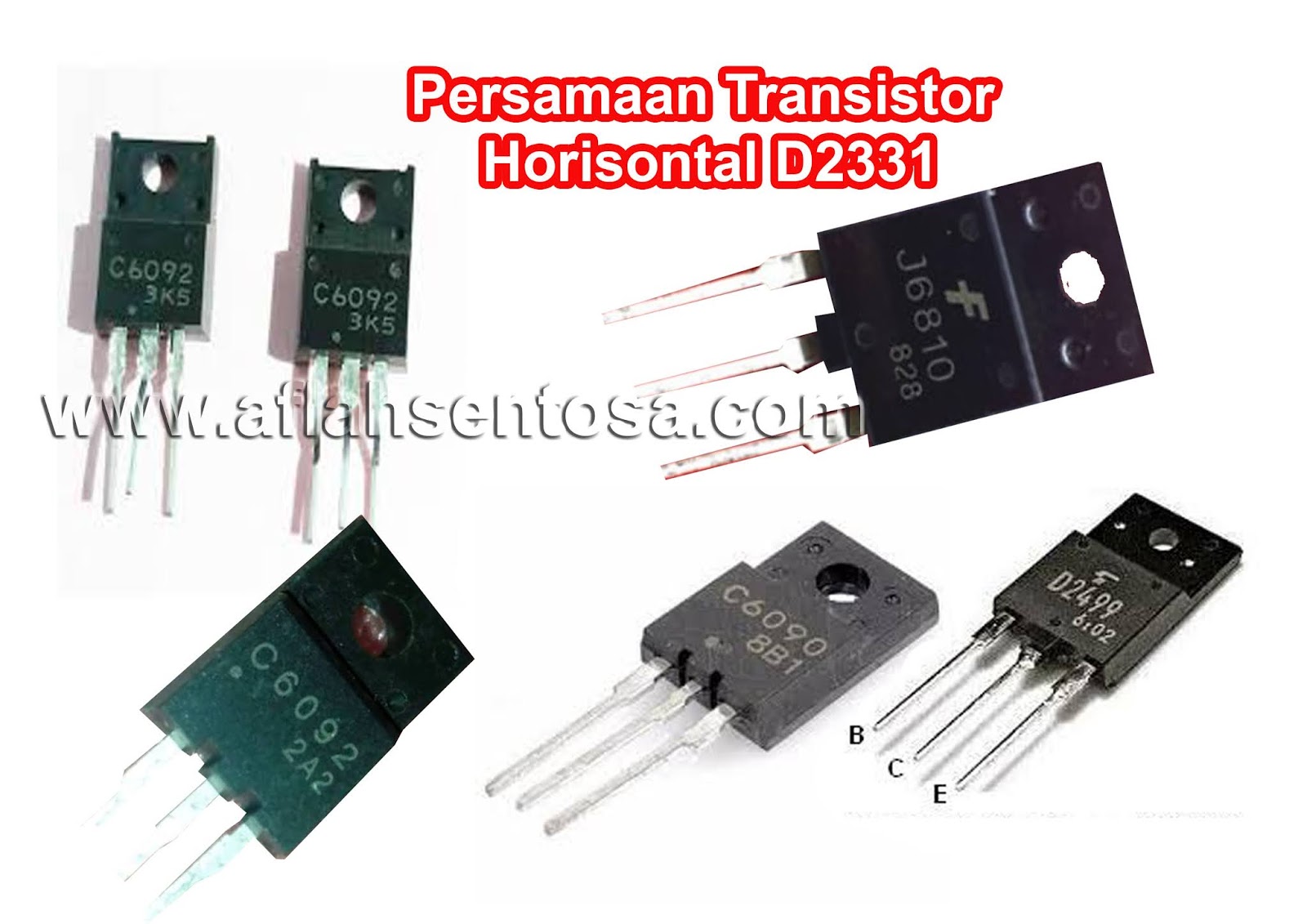 Persamaan Transistor Horisontal D2331 Aflah Sentosa