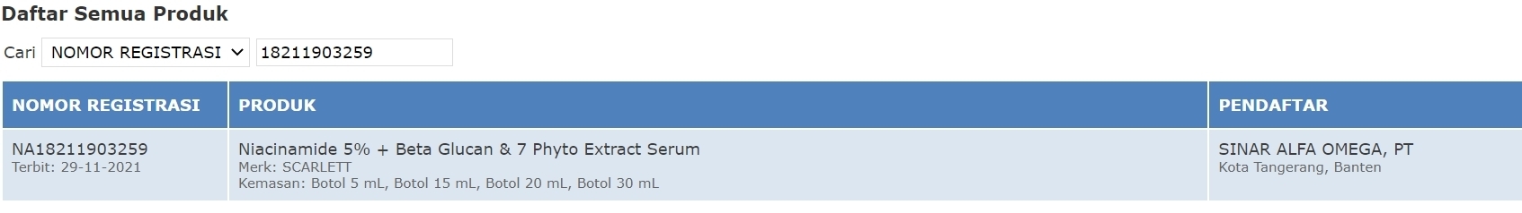 nomer-bpom-serum-scarlett-niacinamide