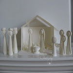 Quilled White Nativity Scene at Cards By Cheryl