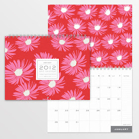 2012 wall calendar, flowers, nice large grid boxes
