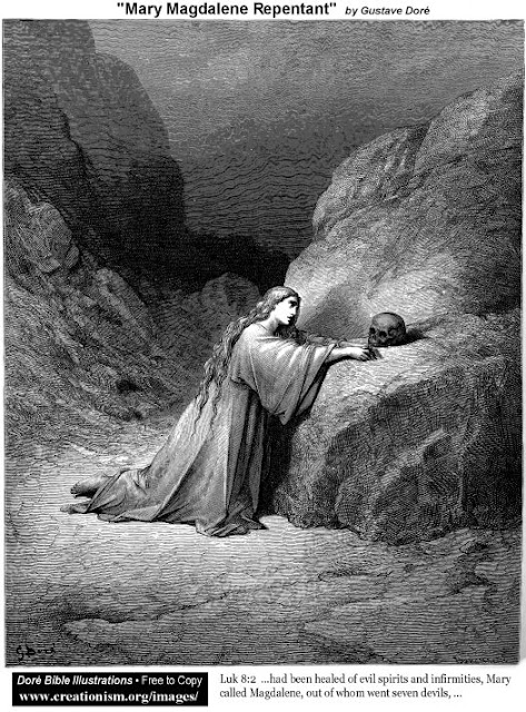 Mary Magdalene Repentant - Gustave Dore