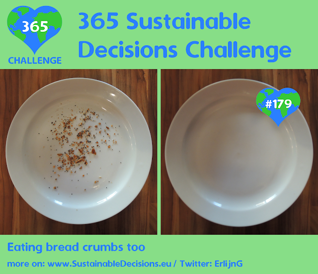 Eating bread crumbs too reducing food waste