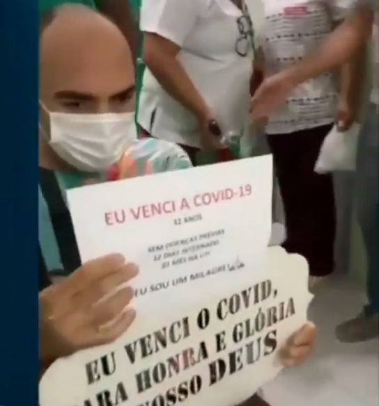Jacobina:Homem Vence Covid -19 no Hospital Regional Vicentina Goulart 