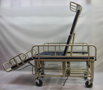 Convertible hospital bed commode wheelchair