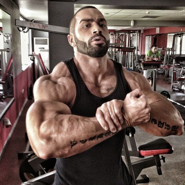 Lazar Angelov in the gym