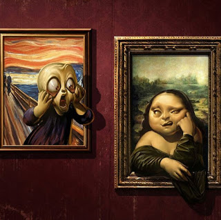 Мона Лиза и крик карикатура