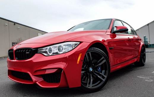 BMW M3 in Ferrari Red Individual Color