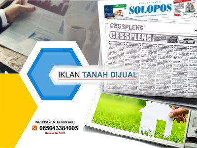 pasang Iklan Tanah Dijual Koran Solopos