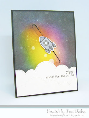 Shoot for the Stars card-designed by Lori Tecler/Inking Aloud-stamps from Lawn Fawn