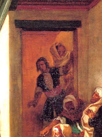 Eugène Delacroix's Jewish Wedding in Morocco painting shows detail of the bride Préciada, daughter of Abraham Benchimol