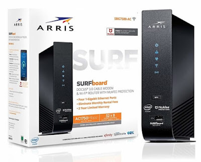 ARRIS SURFboard Model SBG7580AC-MCAFEE Cable Modem 