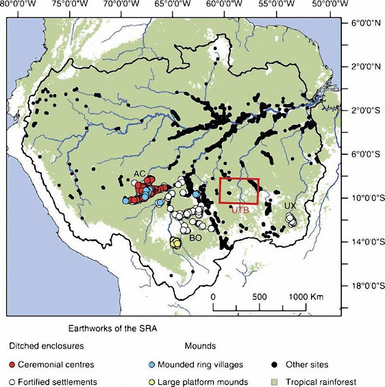 Na bacia amazônica poderia haver 1300 vestígios de cidades grandes e pequena