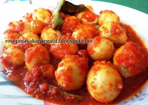 RESEP SAMBAL GORENG TELUR PUYUH BALADO MERAH - Aneka Resep 