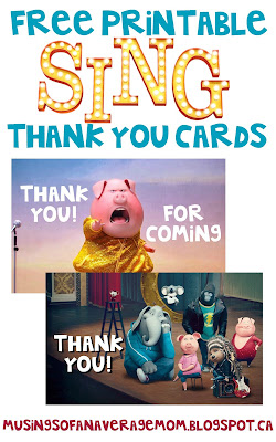 free sing movie printables