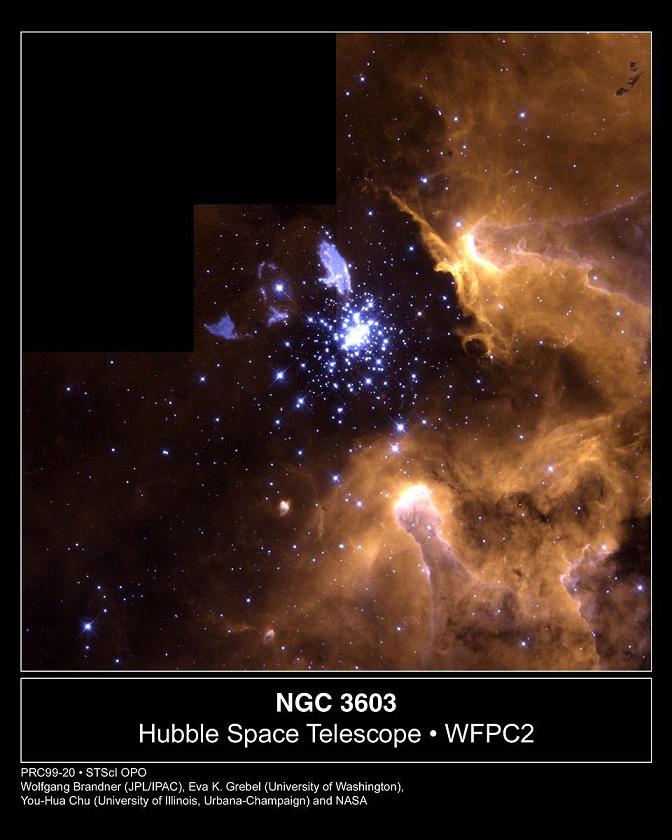 Neutron Star Hubble. This star cluster is situated