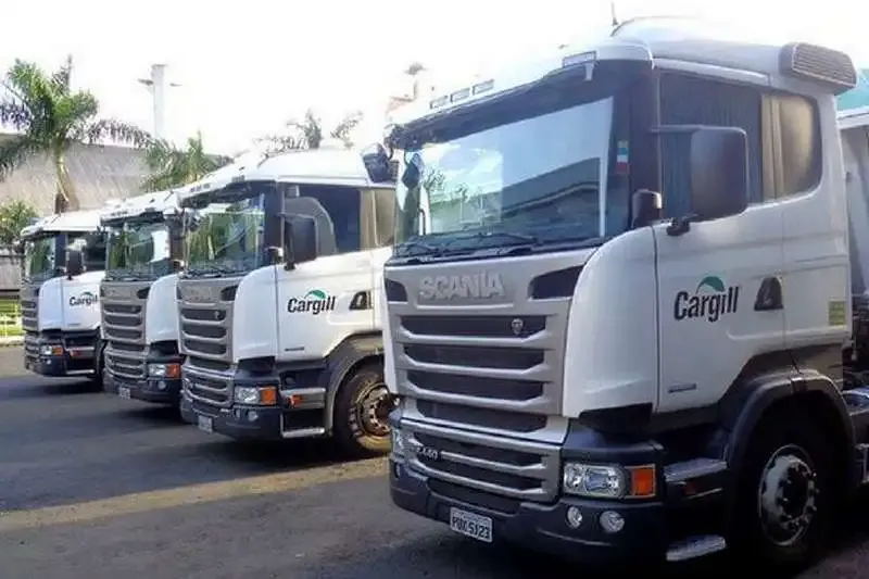 Frota de caminhões Scania da Cargill