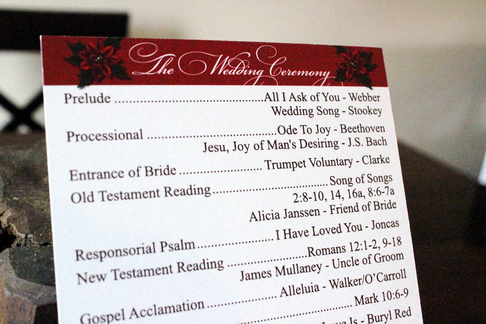 Wedding Program Design