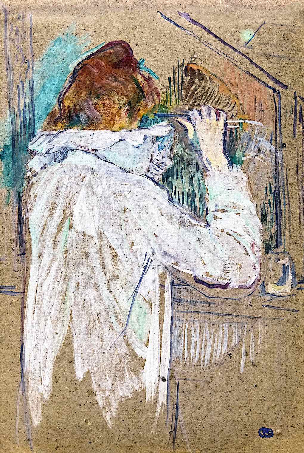 Toulouse-Lautrec, a sex worker dressing