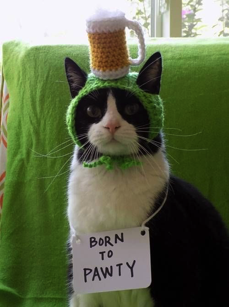 crocheted beer hat