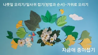 가위로 오려서 잎사귀 모양을 만든 것입니다.