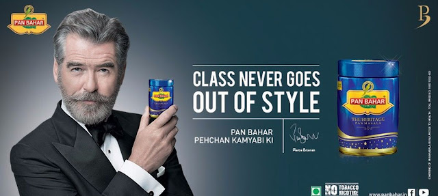 Pierce Brosnan Endorses Pan Bahar