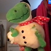 T-Rex dressed as Snowman dog toy
