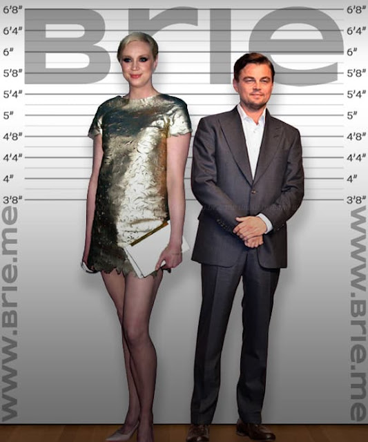 Gwendoline Christie height comparison with Leonardo DiCaprio