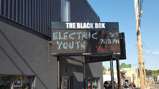 The lit up marquee