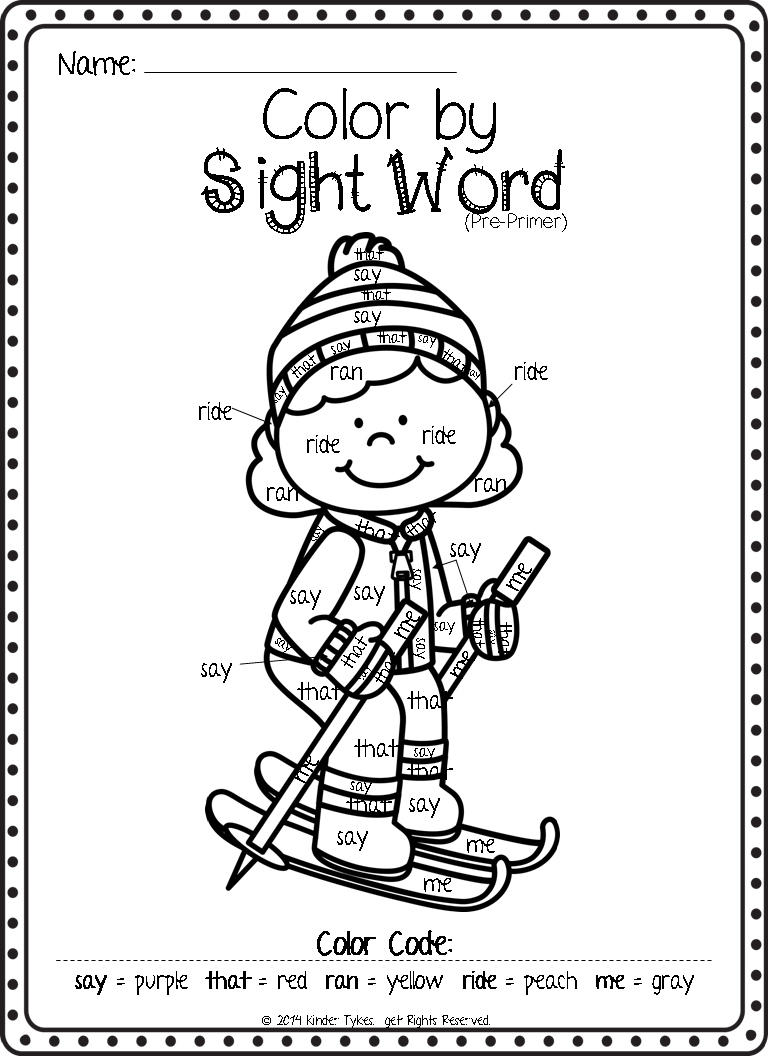 Color By Sight Word Words Pinterest Sketch Coloring Page