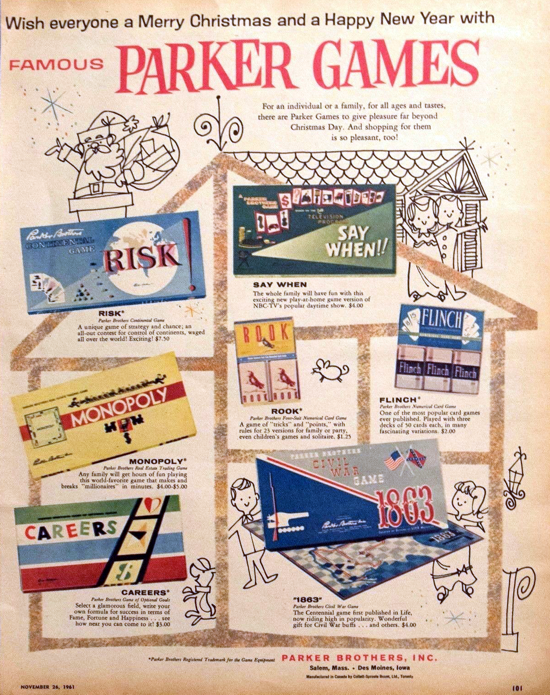 Risk advertising Christmas 1961