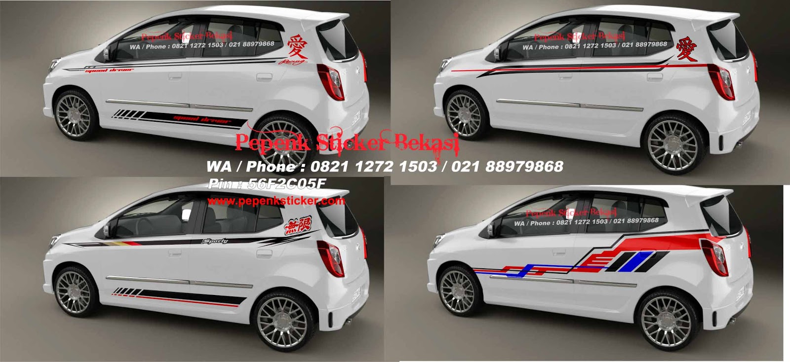 Top Cutting Sticker Mobil Ayla Sporty Terbaru Modifotto