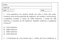 Problema Matematicos 4 Ano